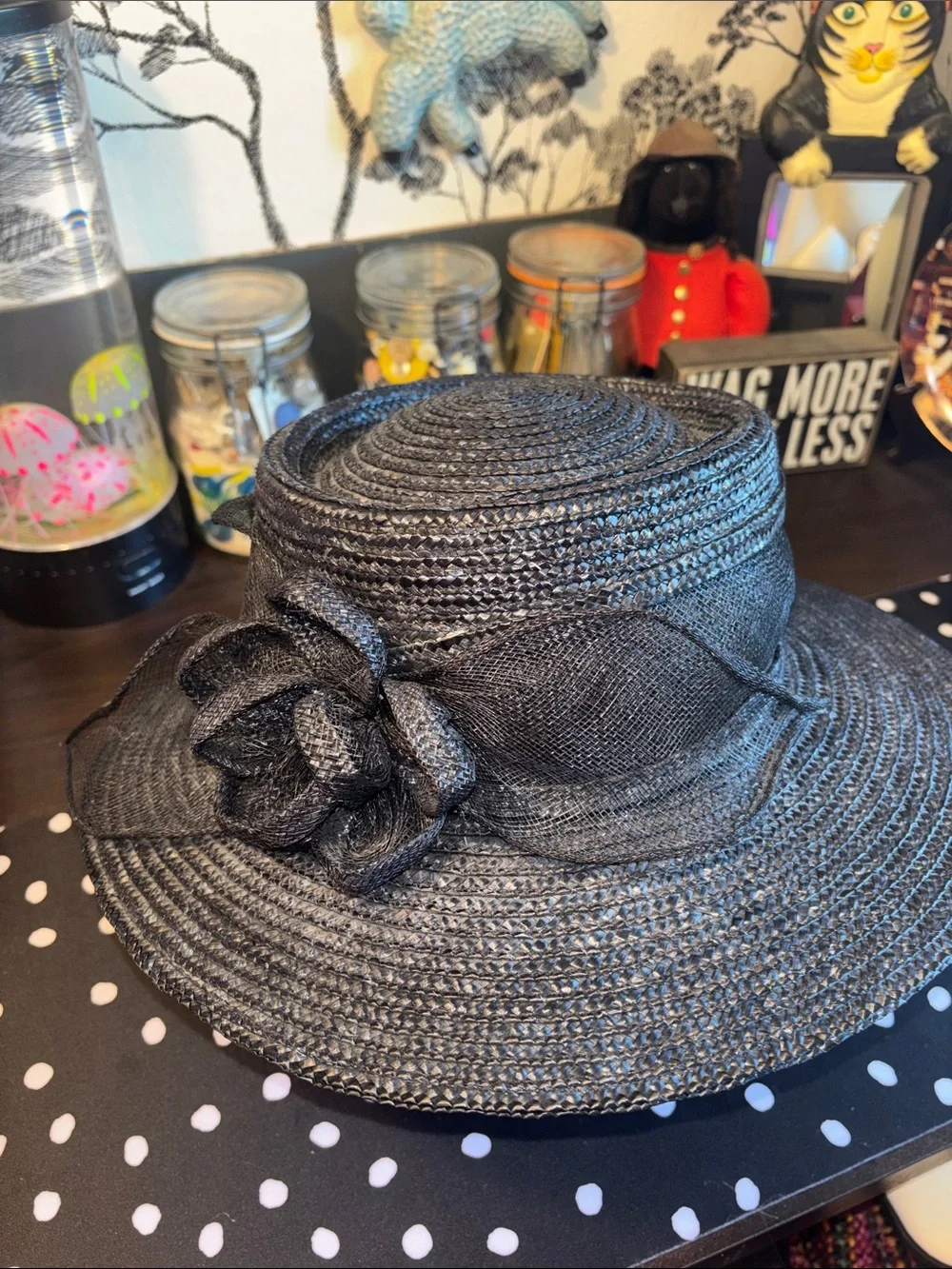 EUC VINTAGE  Betmar New York straw dress hat, featuring a classic wide brim and